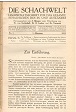 DIE SCHACHWELT / 1911 vol 1, no 1 L/N 6069